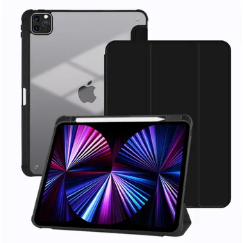 Умный Чехол для iPad Pro 11 12,9 дюймов iPad Air 4 5 / Mini6 2022 iPad 10th 10,9 Прозрачная защита от падения с прорезью для карандаша