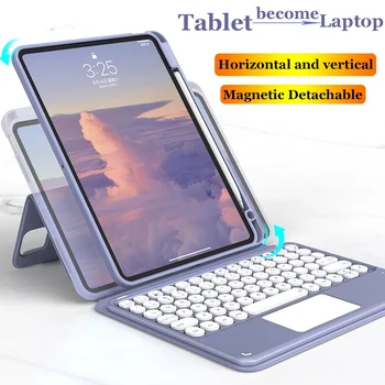 Магнитный Съемный Чехол-клавиатура для iPad Pro 11 2022 4th M2 Pro 11 2021 2020 Air 5 4 3 2 1 10th 10.9 10.2 9th 8th 7th Mini 6