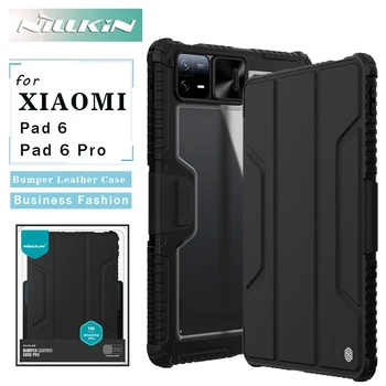 Чехол Nillkin для Xiaomi Mi Pad 6 Pro, кожаный бампер, защита камеры с откидным объективом, жесткая задняя крышка для ПК с чехлом для карандашей