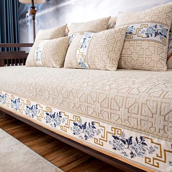 Диванная подушка в китайском стиле, Чехол для дивана с вышивкой, Чехол для шезлонга, Синельное Диванное полотенце для гостиной