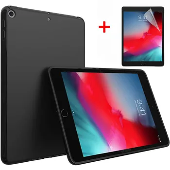 Противоударный чехол для планшета Apple iPad Mini 5 2019 Mini5 5-го поколения, Гибкая Мягкая Силиконовая задняя крышка черного цвета