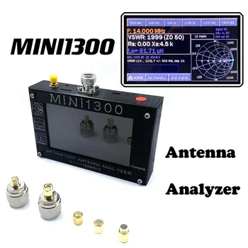 MINI1300 Plus 5V/1.5A Анализатор антенны HF VHF UHF 0,1-1300 МГц, счетчик частоты, измеритель КСВ 0,1-1999 с ЖК-экраном