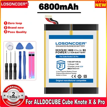 LOSONCOER 6800 мАч Планшетный Аккумулятор Для ALLDOCUBE Cube Knote X & Pro Планшетный ПК Kubi KnoteX i1302-2871185-2s Батареи