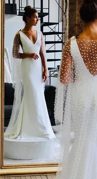Свадебные платья Русалки С Горшком Из Тюля, Длинные Элегантные свадебные платья в стиле Бохо 2020, Платье Невесты Vestido De Noiva