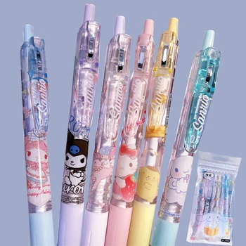Шариковая ручка Sanrioed Roller Kawaii Канцелярские принадлежности для студентов Аниме My Melody Hello Kitty 0,5 мм черного Цвета, высококачественные милые подарки для детей