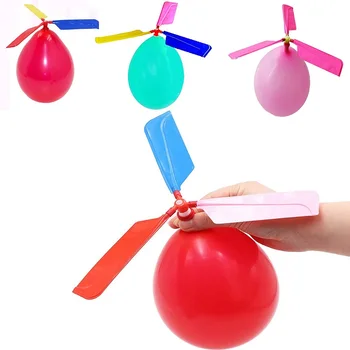 6 шт., воздушный шар-вертолет, Портативные детские игрушки для игр на открытом воздухе, Летающий воздушный шар, украшения для Вечеринки по случаю Дня рождения, детские подарочные принадлежности для вечеринок