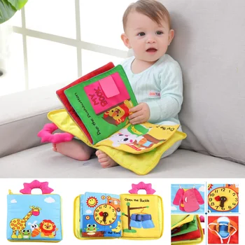 12 Страниц, развивающие детские игрушки, Книги для раннего развития малышей, Развивающие книжки с мультяшными животными, Развивающие развивающие книжки