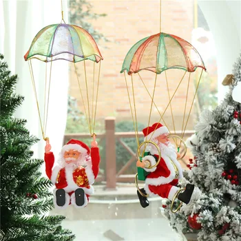 ZK30 2022 Забавный танцующий парашют, кукла Санта Клаус, игрушка, которая будет петь, электрическая детская развивающая рождественская игрушка Kawaii