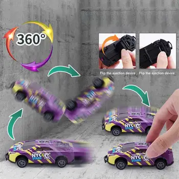 Детский игрушечный автомобиль для трюков из сплава, откидывающий автомобиль, Прыгающий трюковый автомобиль, 360 Флип-самосвал, игрушка для детей, подарок на День рождения