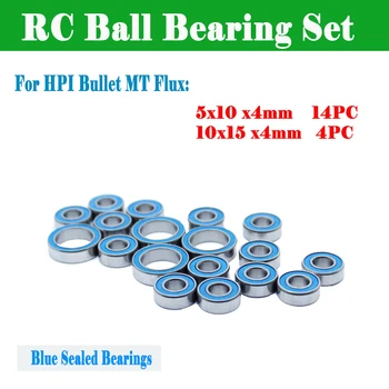 Комплект шарикоподшипников HPI Bullet RC для HPI Bullet MT Flux 18 шт. синих герметичных подшипников