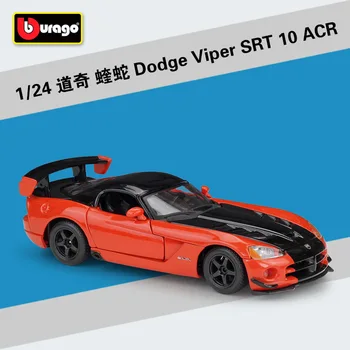 Bburago 1:24 Dodge Viper SRT 10 ACR, Имитация сплава, модель автомобиля, Ремесла, украшения, коллекция игрушек, Инструменты, подарок B706