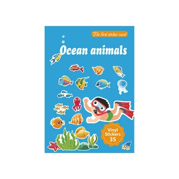 Детские книжки-раскраски с изображением морских животных в мягкой обложке, печатающие Идеальные наклейки в переплете для малышей
