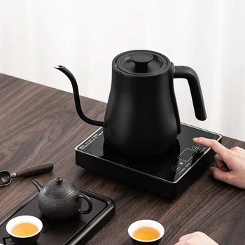 Полноавтоматический чайник с Нижним Верхом, чайник с длинным носиком, Самовсасывающий чайник из нержавеющей стали, плита для приготовления чая кунг-фу Постоянной Температуры