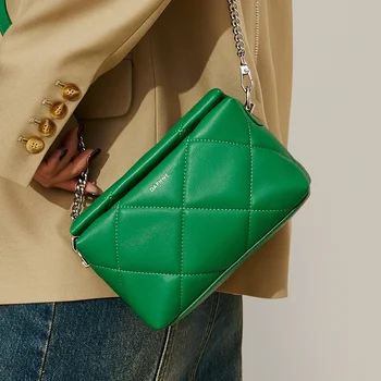 Новая Брендовая Оригинальная сумка-мессенджер из натуральной кожи, модные женские сумки через плечо, стиль Зеленый #3081